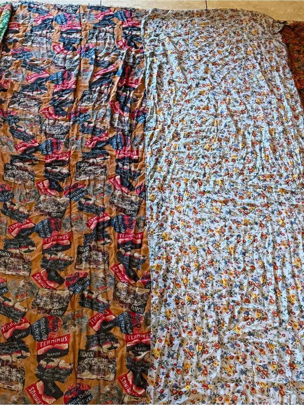 Lot 4 Patricia Nash Fall Pattern Scarfs Wraps 100% Viscose 24-28” Wide Fringe